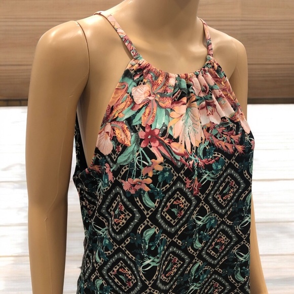White House Black Market Tops - WHBM Matte-Jersey Printed Halter Top